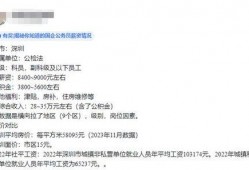 深圳工资最新爆料